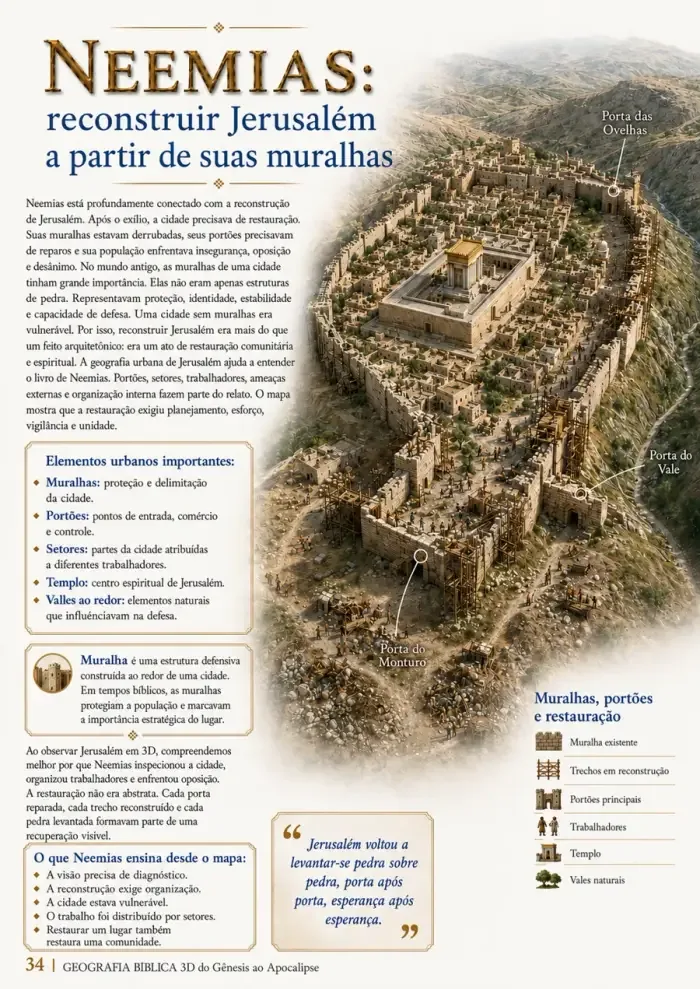 Neemias — reconstruir Jerusalém a partir de suas muralhas