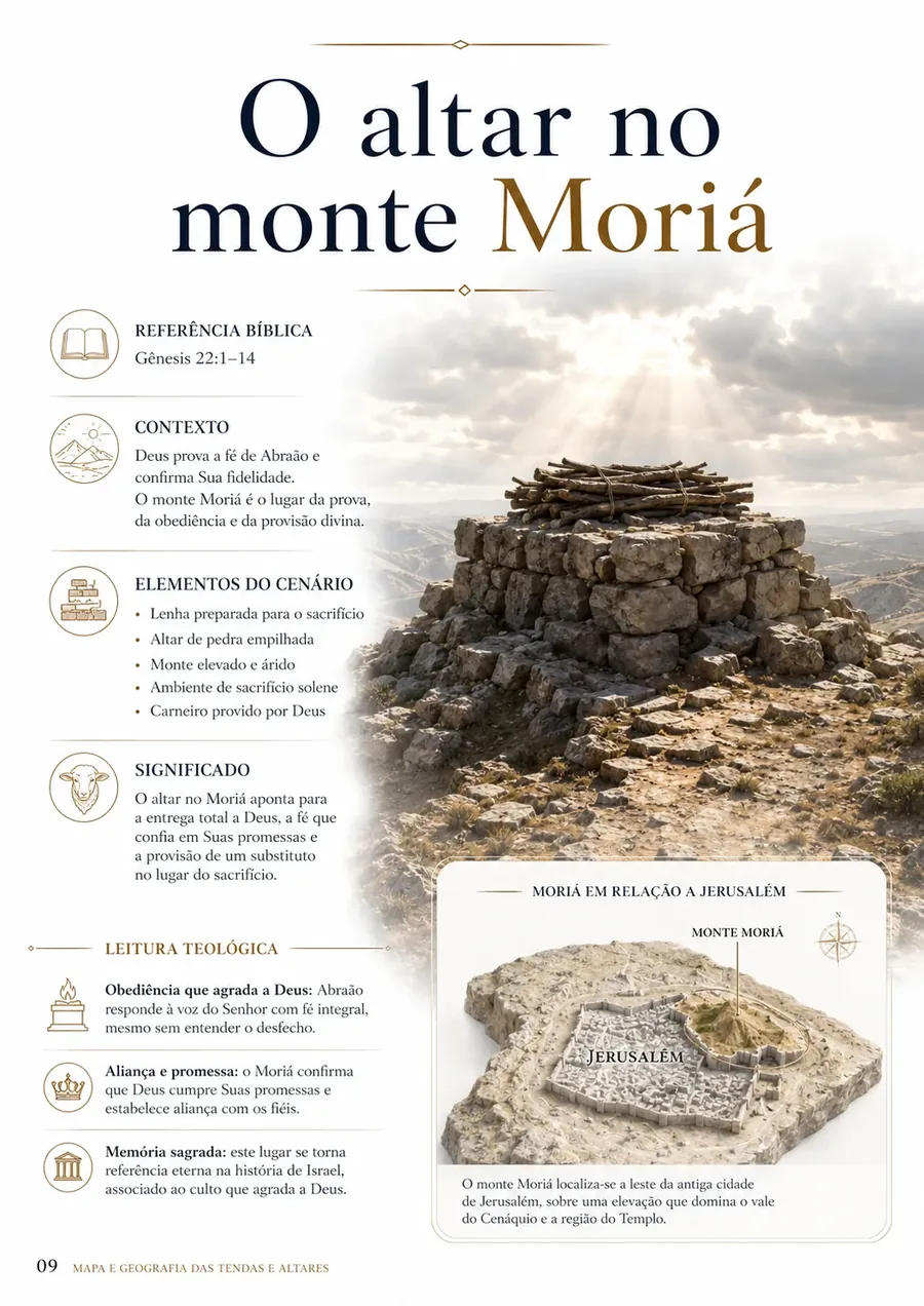 O altar no monte Moriá